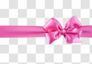 Pink Ribbon Decorazione Onorifica - Silhouette - Decorative Bow Transparent PNG