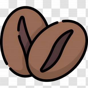 Coffee Seed - Coffee Beans Icon In Vector Style Transparent PNG
