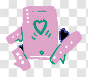 Smartphone - Pink Phone With Heart Illustration Transparent PNG