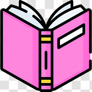 Open Book - Pink Book Illustration In Flat Style Transparent PNG