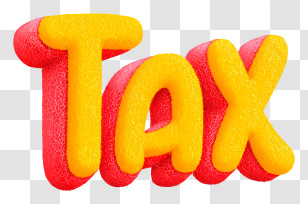 Tax - Bold Tax Typography Design Transparent PNG