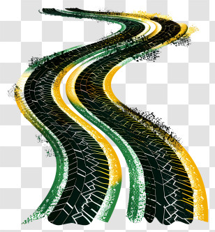 Tire Tracks - Abstract Tire Tracks In Vivid Colors Transparent PNG