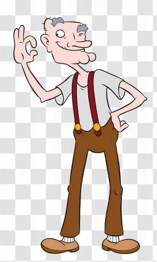 Cartoon Character - Wise Old Man Transparent PNG
