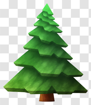 3d Christmas Tree - Green Pine Tree Illustration Transparent PNG