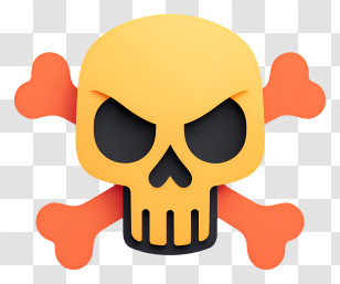 Spooky Skull Bone - Bold Skull And Crossbones Transparent PNG