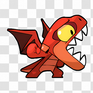 Dragon - Red Cartoon Dragon Transparent PNG