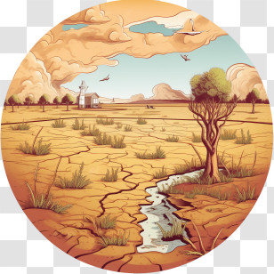 Combat Desertification
 - Dry Land With A Lone Tree Transparent PNG