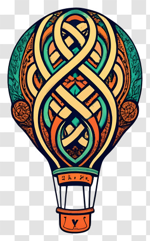 Hot Air Balloon - Intricate Design Hot Air Balloon Transparent PNG