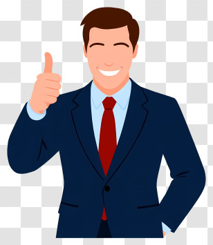 Businessman Giving Thumbs Up - Businessman Giving Thumbs Up Transparent PNG