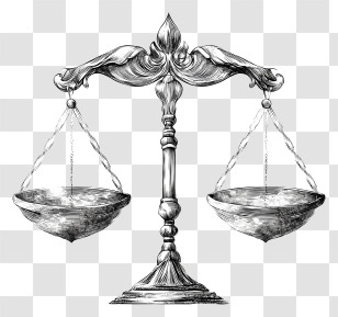 Justice Symbol - Scales Of Justice Illustration Transparent PNG