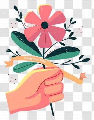 World Kindness Day - Pink Flower For Kindness Day Transparent PNG