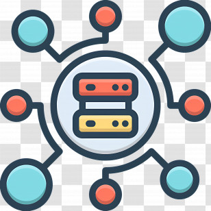 Data Science - Network Connection Diagram Transparent PNG