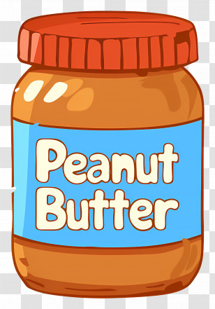 Peanut Butter - Illustration Of Peanut Butter Jar Transparent PNG