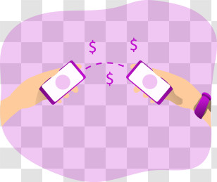 Money Transfer - Money Transfer Illustration Via Smartphones Transparent PNG