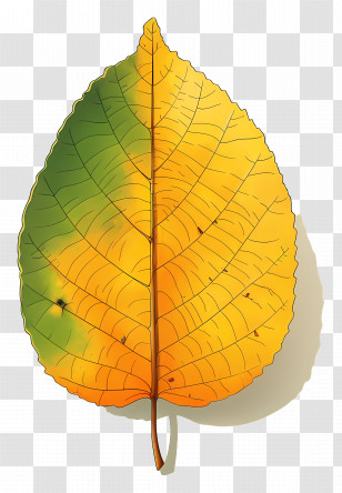Autumn Leaf - Yellow-Green Autumn Leaf Illustration Transparent PNG