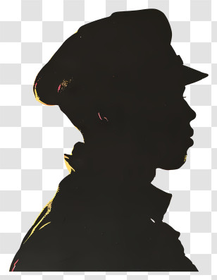 Soldier Silhouette - Silhouette Of A Person With Hat Transparent PNG