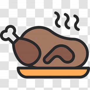 Chicken Food - Cooked Turkey With Steaming Details Transparent PNG