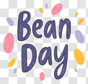 Bean Day - Bean Day Handwritten Event Text Transparent PNG