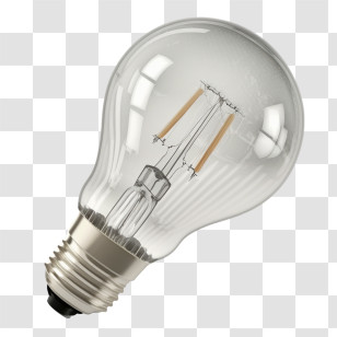 Realistic Light Bulb
 - Classic Light Bulb With Filament Transparent PNG