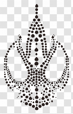 Namaste Greeting Symbol - Abstract Dot Pattern Design Transparent PNG