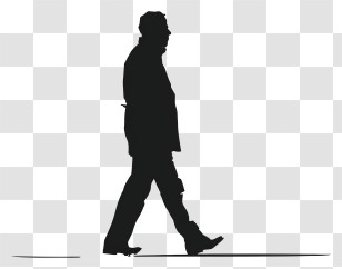 Man Walking Silhouette - Silhouette Of A Walking Man Transparent PNG