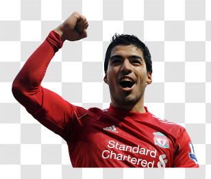 Luis Suarez - Football Player In Red Jersey Transparent PNG