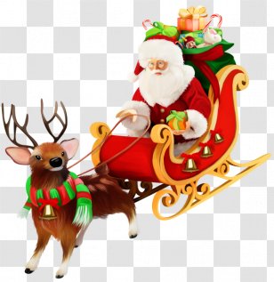 Santa Claus Village Reindeer Christmas Ornament Transparent PNG