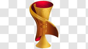 Fiba Basketball World Cup 2027 - Ornate Gold Chalice With Velvet Ribbon Transparent PNG