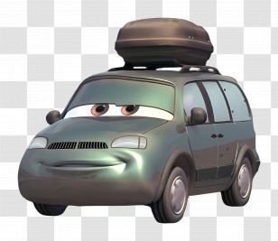 Cartoon Car - Animated Minivan With Eyes Transparent PNG
