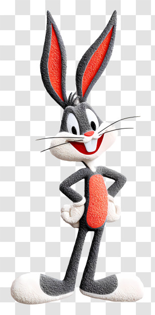 Bugs Bunny - Cartoon Rabbit With Long Ears Transparent PNG