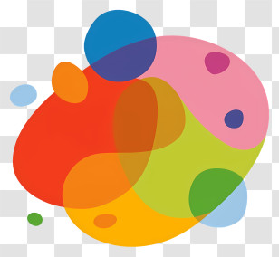 Cartoon - Colorful Abstract Shapes Graphic Transparent PNG