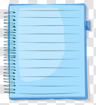 Blue Notebook Paper - Blue Spiral Bound Notebook With Lined Pages Transparent PNG