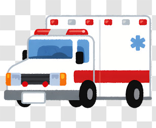 Medical - Ambulance With Red And White Colors Transparent PNG