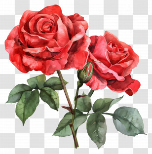 Rose Flower - Red Roses Bouquet Illustration Transparent PNG
