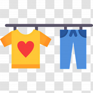 Hanging Cloth - Clothes Hanging On A Rack Transparent PNG