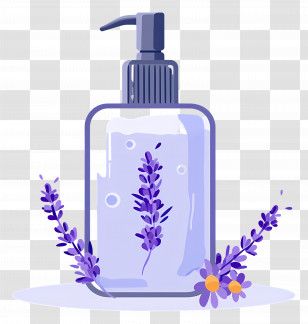 Lavender Shampoo - Lavender Scent Soap Dispenser Illustration Transparent PNG