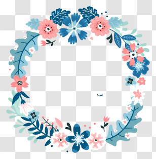 Flower Wreath - Decorative Floral Wreath For Nature Lovers Transparent PNG