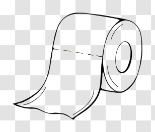 Toilet Tissue - Simple Toilet Paper Roll Illustration Transparent PNG