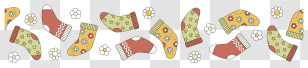 Geometric Shapes - Colorful Patterned Winter Socks Transparent PNG