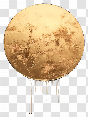 Gold Moon - Golden Circle Artwork Transparent PNG