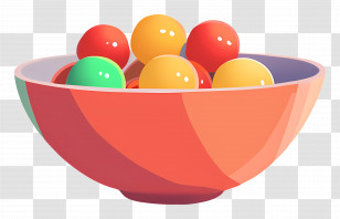 Candy Bowl - Colorful Balls In A Bowl Transparent PNG
