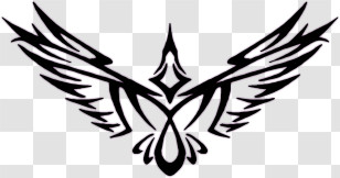Ravens Logo - Tribal Bird Symbol With Outstretched Wings Transparent PNG