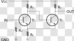 Schmitt Trigger Transistor Flip-flop Electronic Circuit - Diagram Transparent PNG