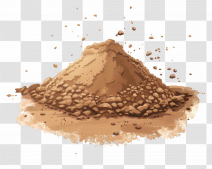Sand Soil - Illustration Of A Pile Of Dirt Transparent PNG