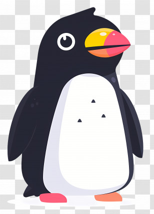 Penguin - Cute Black And White Penguin Transparent PNG