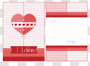 Love Letter Template - Heart - Exquisite Wedding Greeting Card Design Transparent PNG