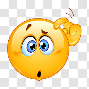 Emoji - Confused Emoji Scratching Head Transparent PNG