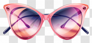Girl Sunglasses - Trendy Cat-Eye Sunglasses Illustration Transparent PNG