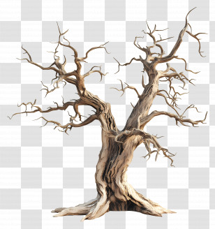 Old Dead Tree - Dead Tree Illustration Transparent PNG