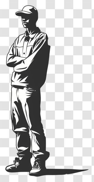 Man Standing - Man Standing With Arms Crossed Transparent PNG